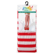 Collants de déguisement Striped Taille unique Rouge