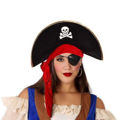 Chapeau Pirate Noir Rouge
