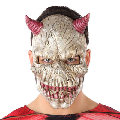 Masque Halloween Démon Blanc (21 x 34 cm)