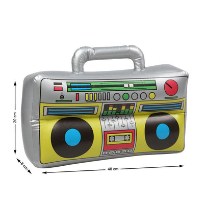 Radio-Cassette 40 x 20 x 8 cm Accessoires de costumes Gonflable Années 80