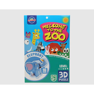 Puzzle 3D Zoo Eléphant 27 x 18 cm 16 Pièces