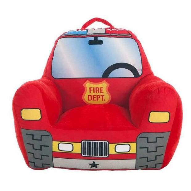 Fauteuil pour enfant Camion de Pompiers Rouge (52 x 48 x 51 cm)