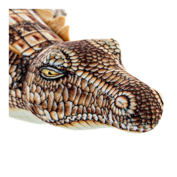 Jouet Peluche DKD Home Decor Marron Polyester Crocodile (46 x 22 x 8 cm)