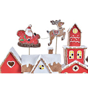 Décorations de Noël DKD Home Decor Maison Résine (41 x 7,5 x 27 cm)