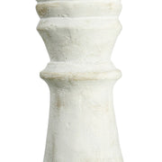 Bougeoir 20,5 x 20,5 x 71 cm Verre Ciment Blanc