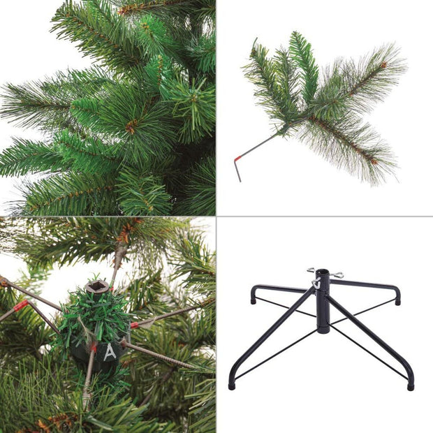 Sapin de Noël Vert PVC Métal Polyéthylène 120 cm