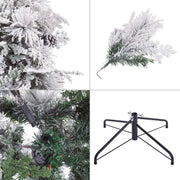 Sapin de Noël Blanc Vert PVC Métal Polyéthylène 180 cm