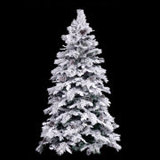 Sapin de Noël Blanc Vert PVC Métal Polyéthylène 210 cm