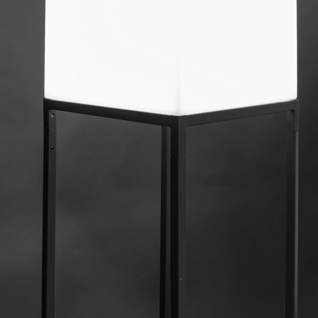 Lampadaire Block Blanc Gris Polyéthylène Acier 38 x 38 x 155 cm