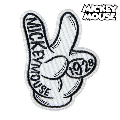 Patch Mickey Mouse Blanc Polyester