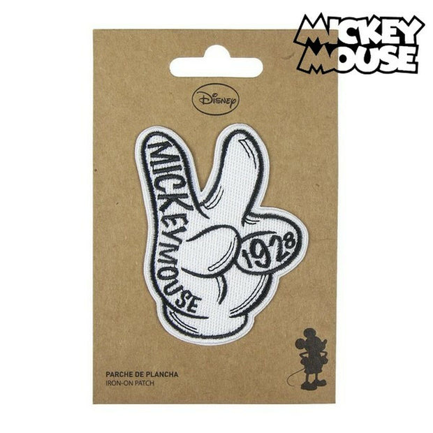 Patch Mickey Mouse Blanc Polyester