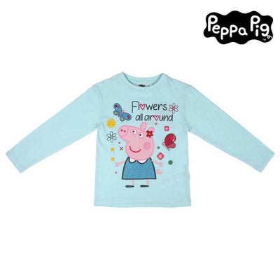 T-shirt à Manches Longues Enfant Peppa Pig Bleu