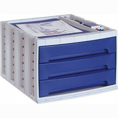 Classeur modulaire Archivo 2000 34 x 30,5 x 21,5 cm Gris Bleu polystyrène