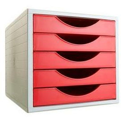 Classeur modulaire Archivo 2000 ArchivoTec Serie 4000 5 tiroirs Din A4 Rouge (34 x 27 x 26 cm)
