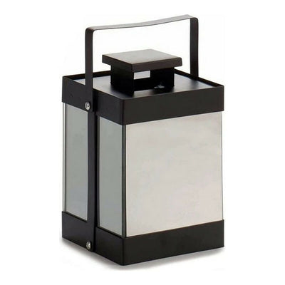 Lanterne à LED Noir Métal Miroir 10 (12,5 x 18,5 x 12,5 cm)