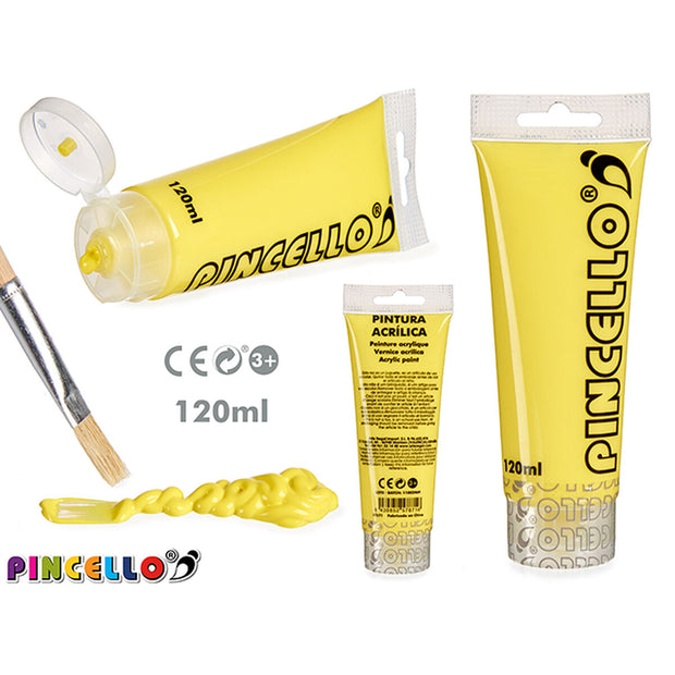 Peinture acrylique 120 ml Jaune (120 ml)