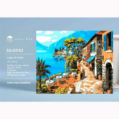Set de peinture Alex Bog Lago di Como Numéros (40 x 50 cm)