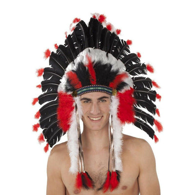 Plume My Other Me Indian chief Rouge Noir
