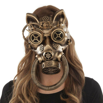 Masque My Other Me Cat Cuivre Steampunk