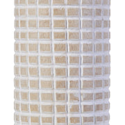 Bougeoir 10,5 x 10,5 x 25 cm Blanc Bois de manguier (3 Unités)
