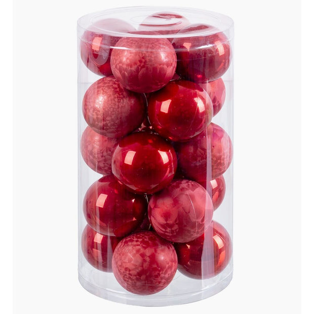 Boules de Noël Rouge Plastique 6 x 6 x 6 cm (20 Unités)