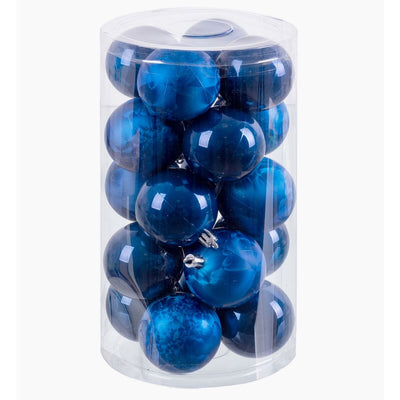 Boules de Noël Bleu Plastique 6 x 6 x 6 cm (20 Unités)