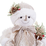 Décorations de Noël Multicouleur Plastique Polyfoam Tissu Bonhomme de Neige 15 x 11 x 18 cm