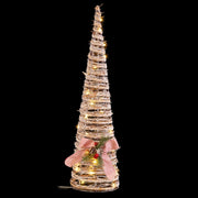 Décorations de Noël Multicouleur Rotin Cônes 16 x 16 x 60 cm