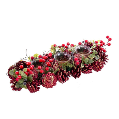 Bougeoirs de Noël Rouge Multicouleur Plastique Foam 36 x 14 x 8 cm