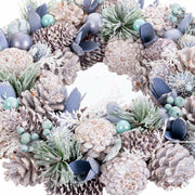 Couronne de Noël Bleu Multicouleur Plastique Foam 26 x 26 x 7,5 cm