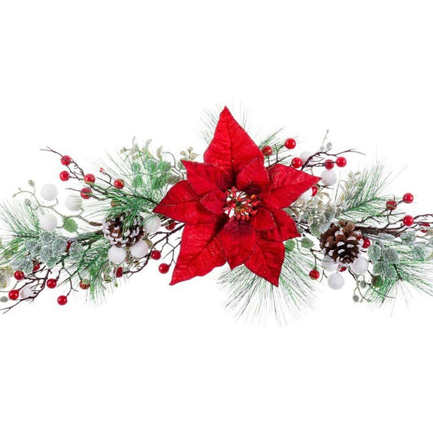 Décorations de Noël Rouge Multicouleur Plastique Tissu Ananas 60 cm