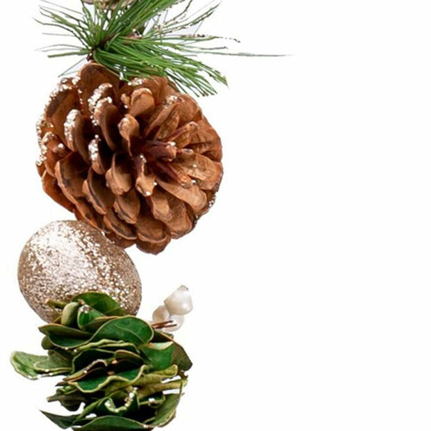 Guirlande de Noël Doré Naturel Plastique Foam Ananas 150 cm