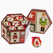 Boules de Noël Multicouleur Papier Polyfoam Casse-Noisette 7,5 x 7,5 x 7,5 cm (14 Unités)