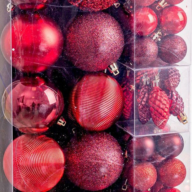 Boules de Noël Rouge (50 Unités)