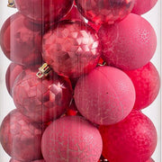 Boules de Noël Rouge Plastique 6 x 6 x 6 cm (40 Unités)