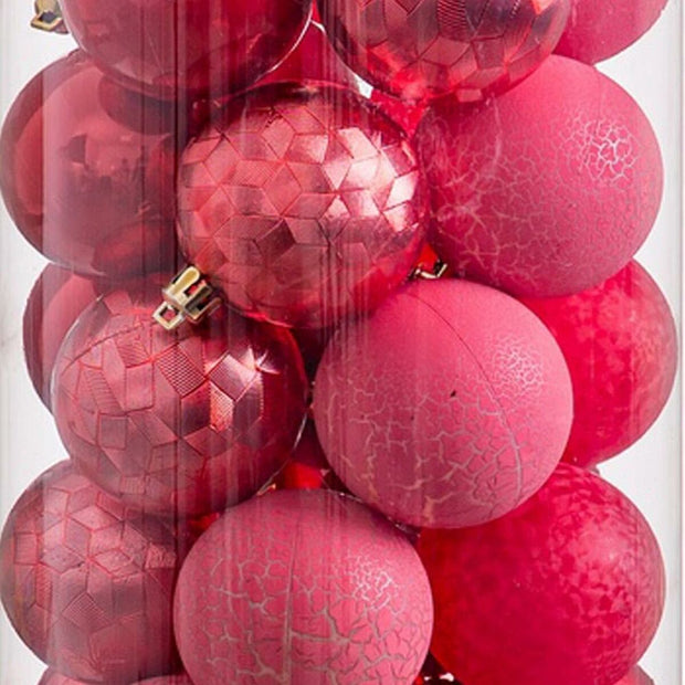 Boules de Noël Rouge Plastique 6 x 6 x 6 cm (40 Unités)