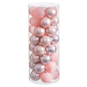 Boules de Noël Rose Plastique 6 x 6 x 6 cm (40 Unités)