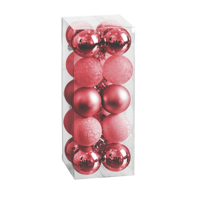 Boules de Noël Rouge 5 x 5 x 5 cm (20 Unités)