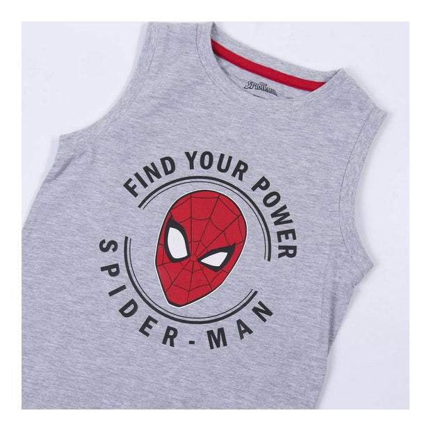 Pyjama D'Été Spiderman Gris
