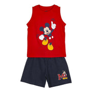 Pyjama D'Été Mickey Mouse Rouge