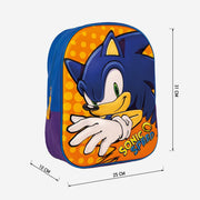 Cartable 3D Sonic Orange Bleu 25 x 31 x 9 cm