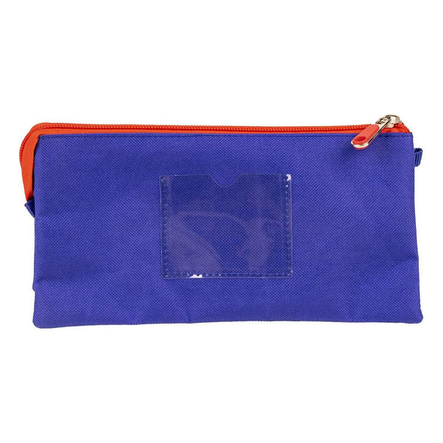 Trousse Fourre-Tout Triple Sonic Violet 22,5 x 2 x 11,5 cm