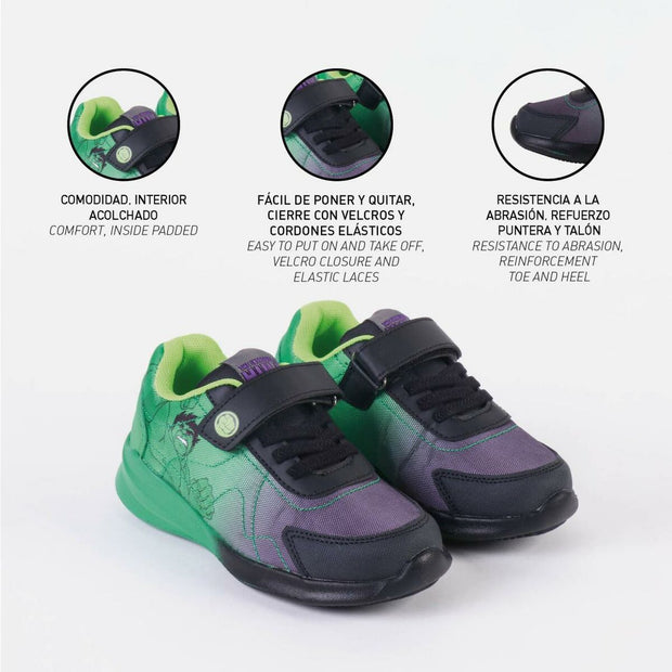 Chaussures de Sport pour Enfants The Avengers Vert Noir