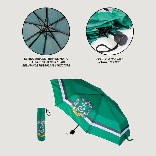 Parapluie pliable Harry Potter Slytherin Vert 53 cm