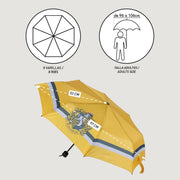 Parapluie pliable Harry Potter Hufflepuff Jaune 53 cm