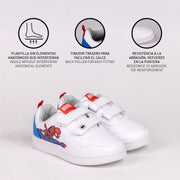 Chaussures de Sport pour Enfants Spiderman Velcro Blanc