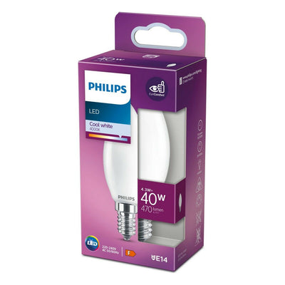 Lampe LED Philips E14 470 lm 4,3 W (3,5 x 9,7 cm) (4000 K)