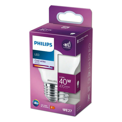 Lampe LED Philips   4,5 x 7,8 cm E27 F 470 lm 4,3 W (4000 K)