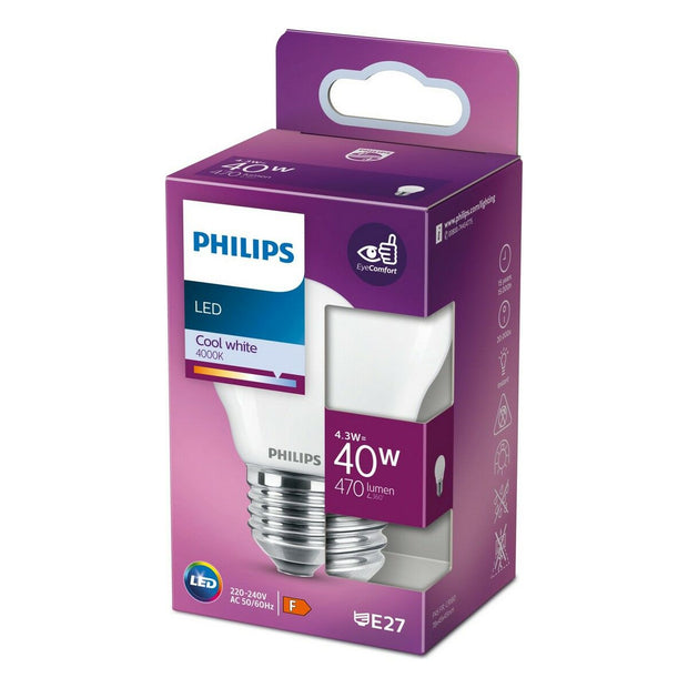 Lampe LED Philips   4,5 x 7,8 cm E27 F 470 lm 4,3 W (4000 K)