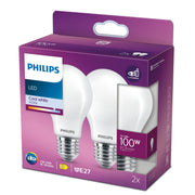 Lampe LED Philips NL45-0800WT240E27-3PK 4000 K E27 Blanc D (2 Unités) (Reconditionné A+)